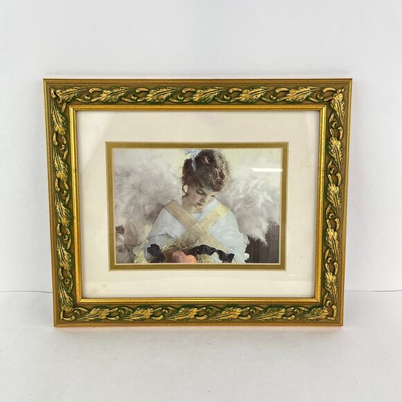 Framed and Matted Angel Litho Print by Christine Hersch - Picture 1 of 6
